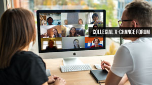 Forum participants on video call on computer