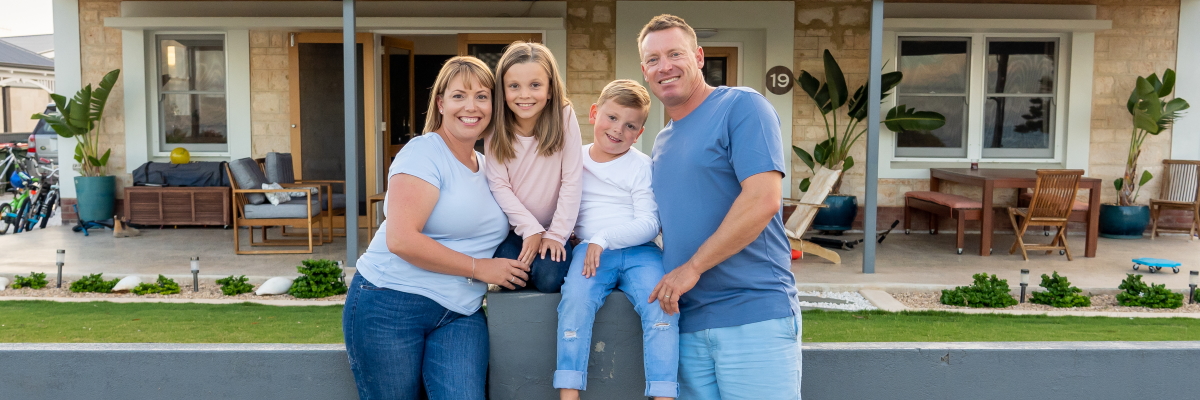 Host family with two children